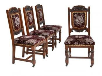 Vier Stühle - Massivholz - 1890