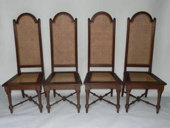 Vier Stühle - massive Eiche - 1830